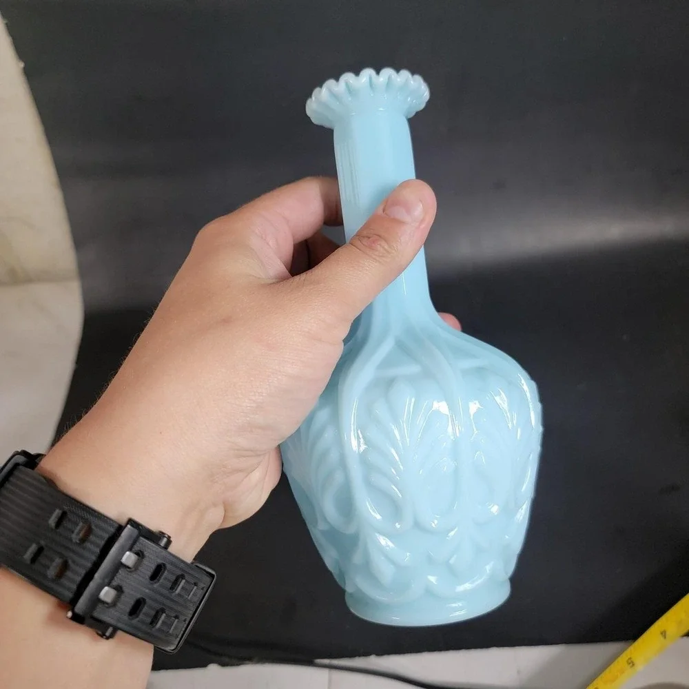Vallerystahl‎ France Blue Milk Glass 7.5